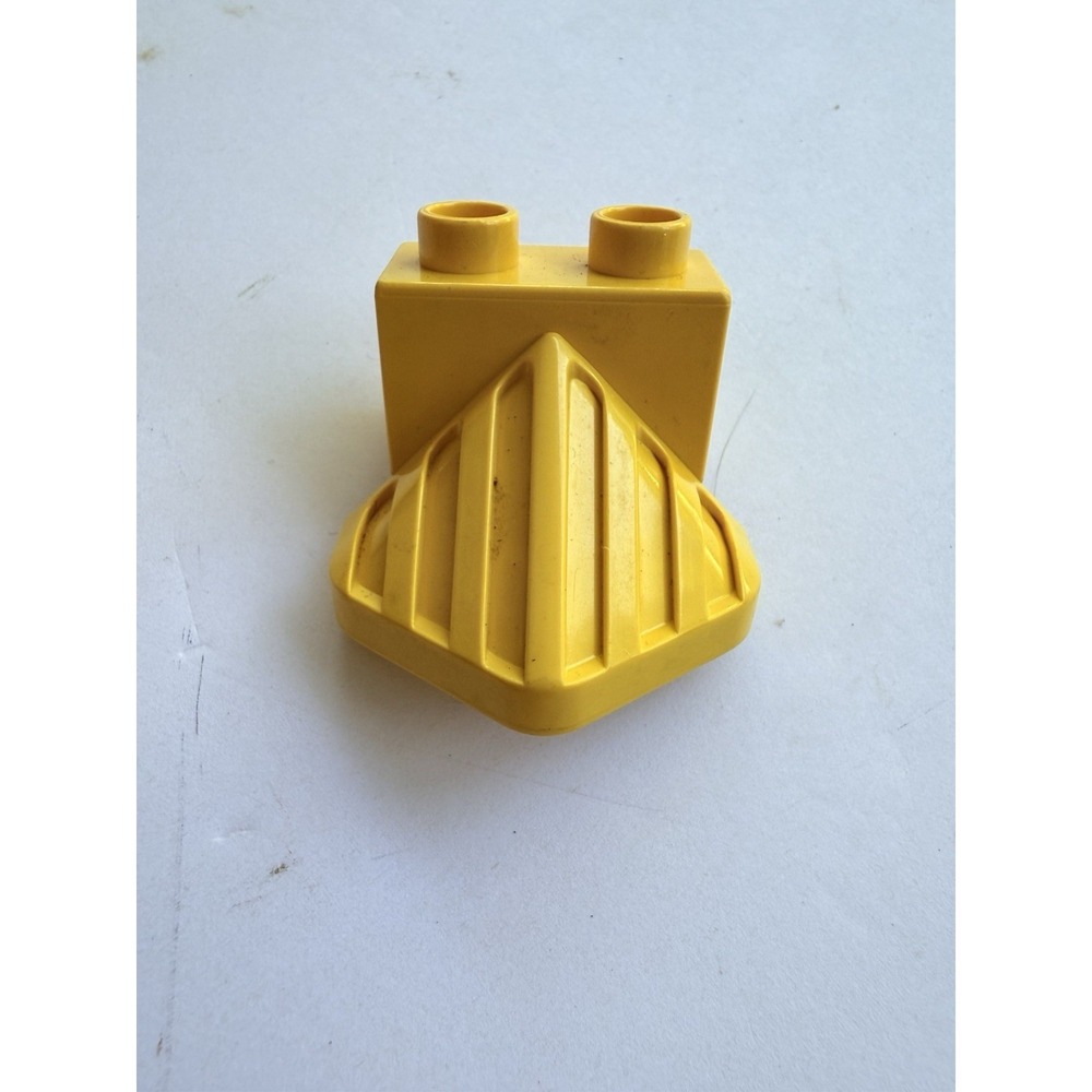 VINTAGE LEGO DUPLO TRAIN COW CATCHER REPLACEMENT BLOCK YELLOW